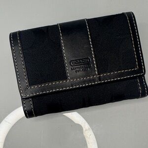 Coach Black Leather Wallet -new without tags